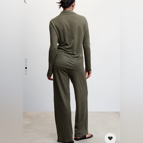 Women Mango 100% Linen Pants Size Small - Picture 3 of 8